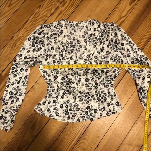 FREE PEOPLE floral blouse long sleeve NWOT - Picture 5 of 7
